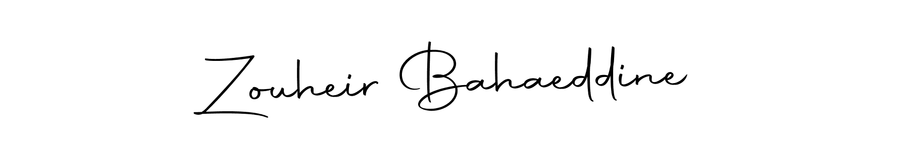 How to make Zouheir Bahaeddine signature? Autography-DOLnW is a professional autograph style. Create handwritten signature for Zouheir Bahaeddine name. Zouheir Bahaeddine signature style 10 images and pictures png