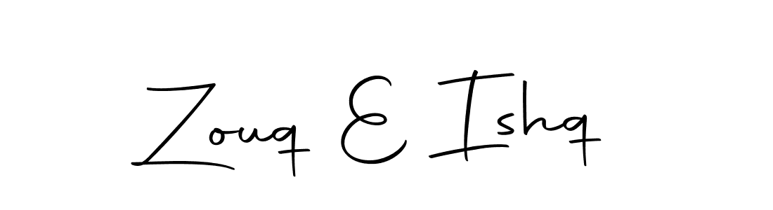 How to make Zouq E Ishq name signature. Use Autography-DOLnW style for creating short signs online. This is the latest handwritten sign. Zouq E Ishq signature style 10 images and pictures png