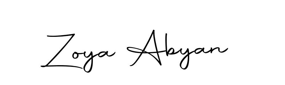 if you are searching for the best signature style for your name Zoya Abyan. so please give up your signature search. here we have designed multiple signature styles  using Autography-DOLnW. Zoya Abyan signature style 10 images and pictures png