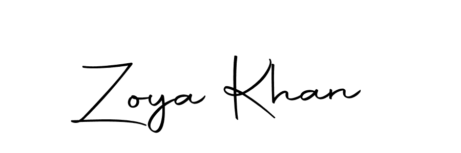 How to make Zoya Khan name signature. Use Autography-DOLnW style for creating short signs online. This is the latest handwritten sign. Zoya Khan signature style 10 images and pictures png