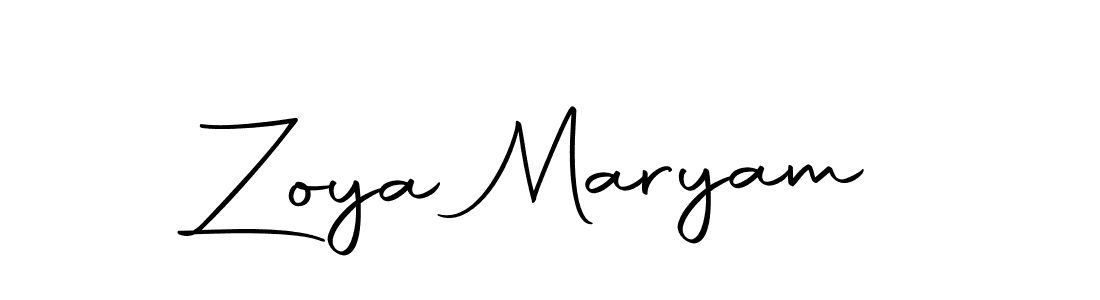 Design your own signature with our free online signature maker. With this signature software, you can create a handwritten (Autography-DOLnW) signature for name Zoya Maryam. Zoya Maryam signature style 10 images and pictures png