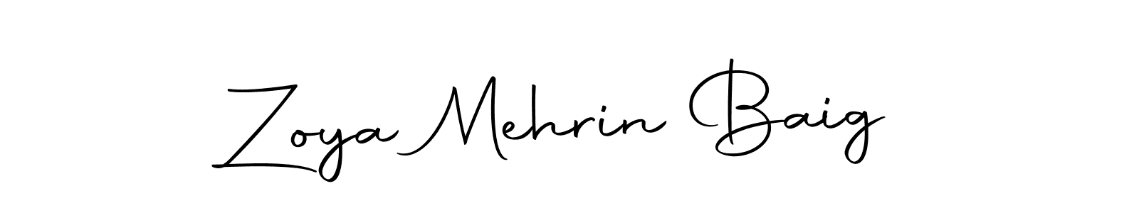 Make a beautiful signature design for name Zoya Mehrin Baig. With this signature (Autography-DOLnW) style, you can create a handwritten signature for free. Zoya Mehrin Baig signature style 10 images and pictures png