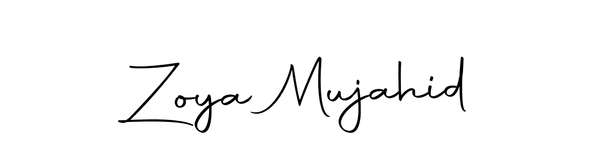 Make a beautiful signature design for name Zoya Mujahid. With this signature (Autography-DOLnW) style, you can create a handwritten signature for free. Zoya Mujahid signature style 10 images and pictures png