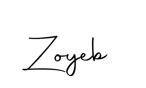 Make a beautiful signature design for name Zoyeb. With this signature (Autography-DOLnW) style, you can create a handwritten signature for free. Zoyeb signature style 10 images and pictures png