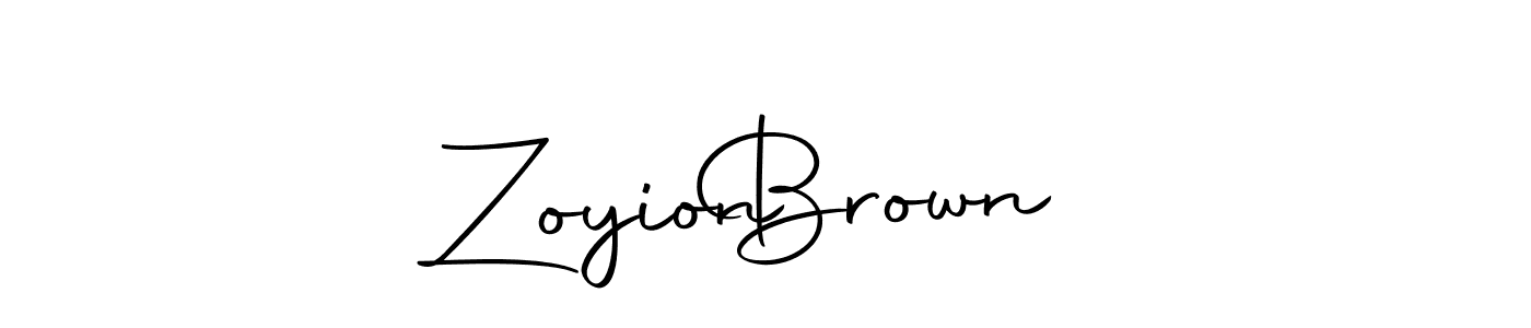 How to make Zoyion   Brown name signature. Use Autography-DOLnW style for creating short signs online. This is the latest handwritten sign. Zoyion   Brown signature style 10 images and pictures png