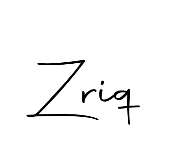 Use a signature maker to create a handwritten signature online. With this signature software, you can design (Autography-DOLnW) your own signature for name Zriq. Zriq signature style 10 images and pictures png