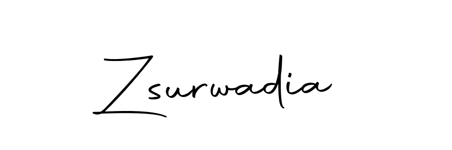 You should practise on your own different ways (Autography-DOLnW) to write your name (Zsurwadia) in signature. don't let someone else do it for you. Zsurwadia signature style 10 images and pictures png