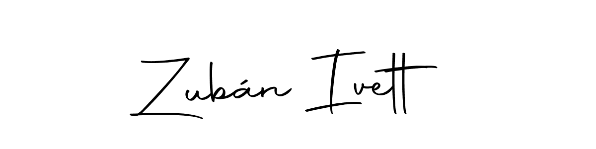 You can use this online signature creator to create a handwritten signature for the name Zubán Ivett. This is the best online autograph maker. Zubán Ivett signature style 10 images and pictures png