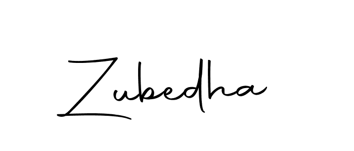 Design your own signature with our free online signature maker. With this signature software, you can create a handwritten (Autography-DOLnW) signature for name Zubedha. Zubedha signature style 10 images and pictures png