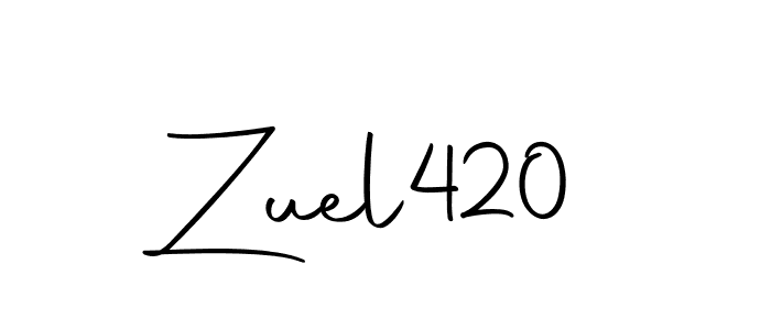 Design your own signature with our free online signature maker. With this signature software, you can create a handwritten (Autography-DOLnW) signature for name Zuel420. Zuel420 signature style 10 images and pictures png