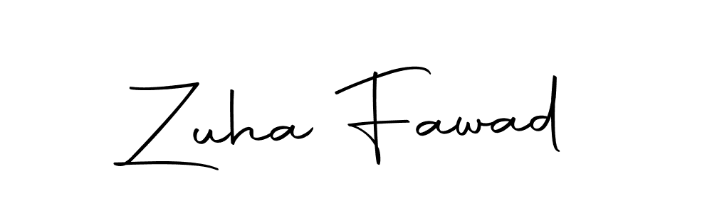 Make a beautiful signature design for name Zuha Fawad. Use this online signature maker to create a handwritten signature for free. Zuha Fawad signature style 10 images and pictures png