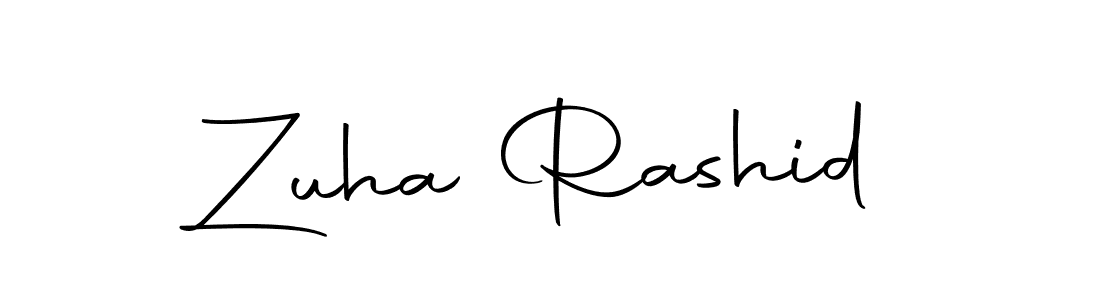 Zuha Rashid stylish signature style. Best Handwritten Sign (Autography-DOLnW) for my name. Handwritten Signature Collection Ideas for my name Zuha Rashid. Zuha Rashid signature style 10 images and pictures png