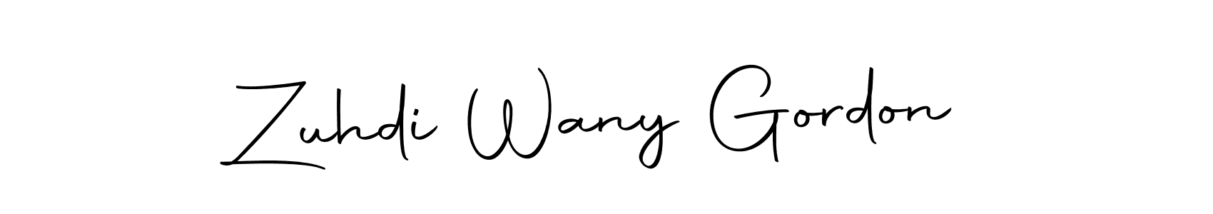Design your own signature with our free online signature maker. With this signature software, you can create a handwritten (Autography-DOLnW) signature for name Zuhdi Wany Gordon. Zuhdi Wany Gordon signature style 10 images and pictures png