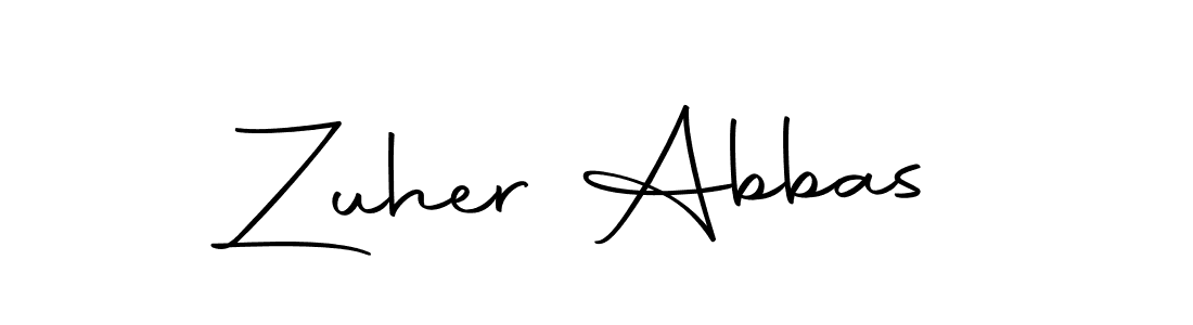 Make a beautiful signature design for name Zuher Abbas. Use this online signature maker to create a handwritten signature for free. Zuher Abbas signature style 10 images and pictures png