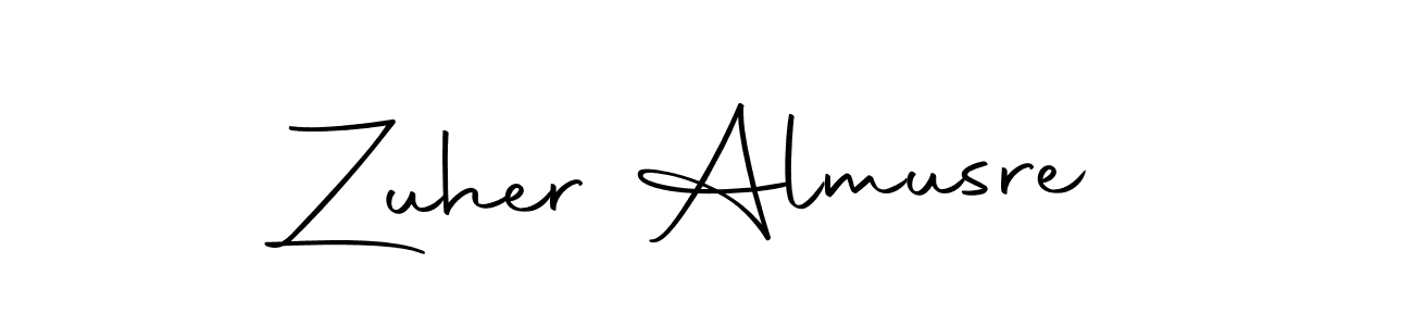 Zuher Almusre stylish signature style. Best Handwritten Sign (Autography-DOLnW) for my name. Handwritten Signature Collection Ideas for my name Zuher Almusre. Zuher Almusre signature style 10 images and pictures png