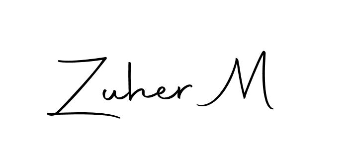 Create a beautiful signature design for name Zuher M. With this signature (Autography-DOLnW) fonts, you can make a handwritten signature for free. Zuher M signature style 10 images and pictures png