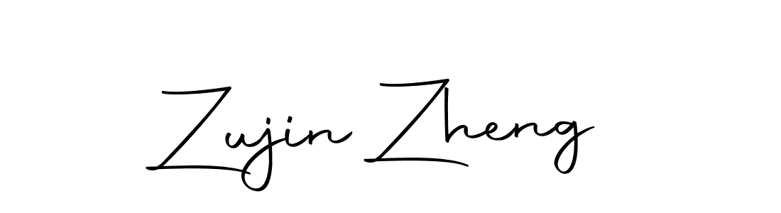 How to make Zujin Zheng name signature. Use Autography-DOLnW style for creating short signs online. This is the latest handwritten sign. Zujin Zheng signature style 10 images and pictures png