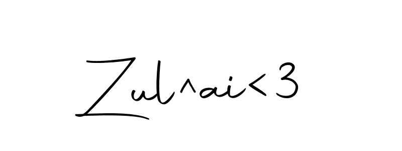 Similarly Autography-DOLnW is the best handwritten signature design. Signature creator online .You can use it as an online autograph creator for name Zul^ai<3. Zul^ai<3 signature style 10 images and pictures png