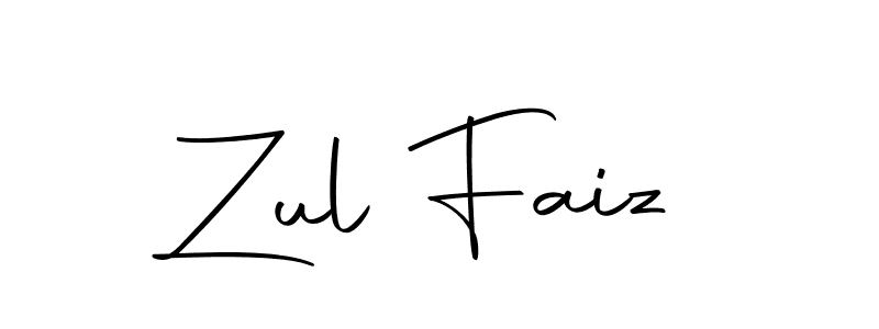 How to make Zul Faiz name signature. Use Autography-DOLnW style for creating short signs online. This is the latest handwritten sign. Zul Faiz signature style 10 images and pictures png