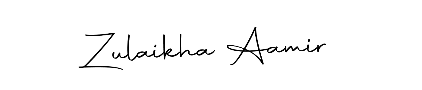 Make a beautiful signature design for name Zulaikha Aamir. With this signature (Autography-DOLnW) style, you can create a handwritten signature for free. Zulaikha Aamir signature style 10 images and pictures png