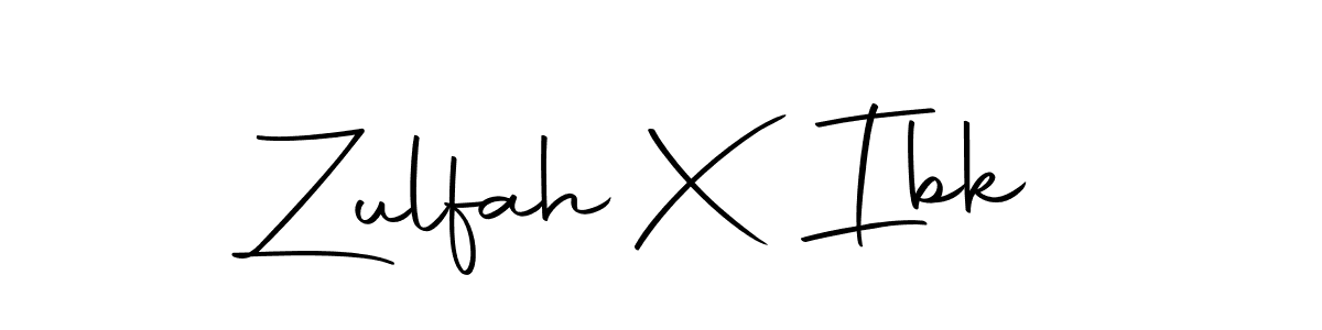 Create a beautiful signature design for name Zulfah X Ibk. With this signature (Autography-DOLnW) fonts, you can make a handwritten signature for free. Zulfah X Ibk signature style 10 images and pictures png