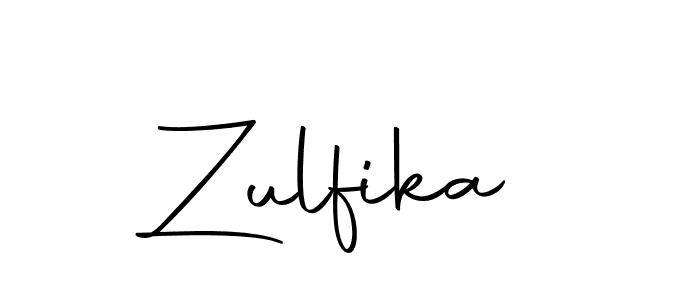 Use a signature maker to create a handwritten signature online. With this signature software, you can design (Autography-DOLnW) your own signature for name Zulfika. Zulfika signature style 10 images and pictures png