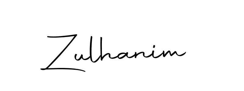 Design your own signature with our free online signature maker. With this signature software, you can create a handwritten (Autography-DOLnW) signature for name Zulhanim. Zulhanim signature style 10 images and pictures png