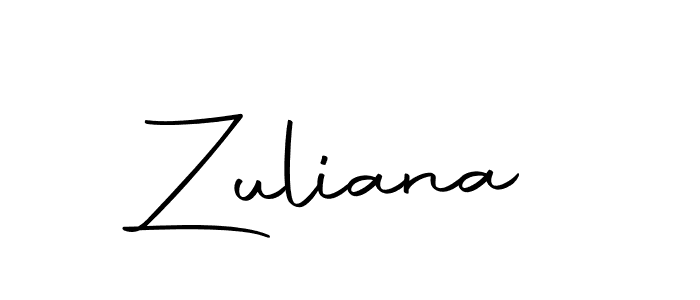 Make a beautiful signature design for name Zuliana. With this signature (Autography-DOLnW) style, you can create a handwritten signature for free. Zuliana signature style 10 images and pictures png