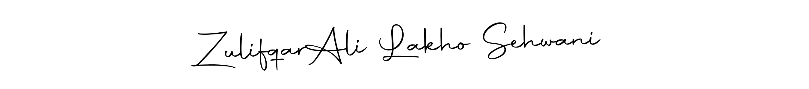 How to make Zulifqar  Ali Lakho Sehwani name signature. Use Autography-DOLnW style for creating short signs online. This is the latest handwritten sign. Zulifqar  Ali Lakho Sehwani signature style 10 images and pictures png