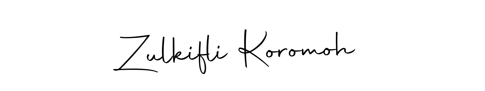 Create a beautiful signature design for name Zulkifli Koromoh. With this signature (Autography-DOLnW) fonts, you can make a handwritten signature for free. Zulkifli Koromoh signature style 10 images and pictures png