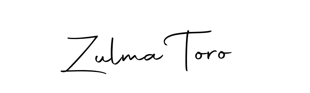 Create a beautiful signature design for name Zulma Toro. With this signature (Autography-DOLnW) fonts, you can make a handwritten signature for free. Zulma Toro signature style 10 images and pictures png