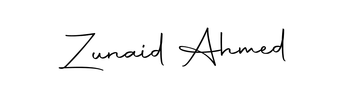 Make a beautiful signature design for name Zunaid Ahmed. Use this online signature maker to create a handwritten signature for free. Zunaid Ahmed signature style 10 images and pictures png