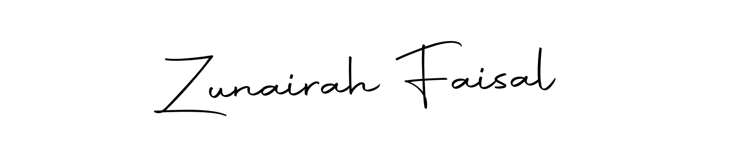 Make a beautiful signature design for name Zunairah Faisal. Use this online signature maker to create a handwritten signature for free. Zunairah Faisal signature style 10 images and pictures png