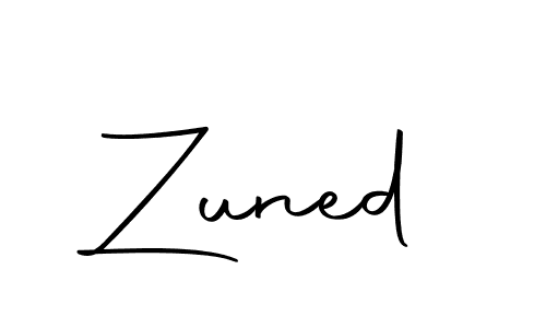 Use a signature maker to create a handwritten signature online. With this signature software, you can design (Autography-DOLnW) your own signature for name Zuned. Zuned signature style 10 images and pictures png