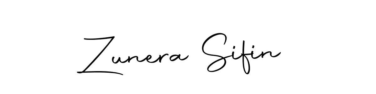 Design your own signature with our free online signature maker. With this signature software, you can create a handwritten (Autography-DOLnW) signature for name Zunera Sifin. Zunera Sifin signature style 10 images and pictures png
