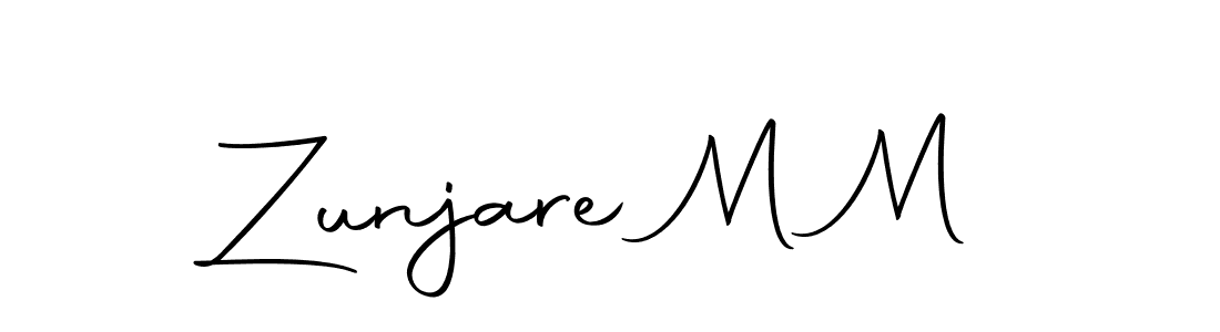 Use a signature maker to create a handwritten signature online. With this signature software, you can design (Autography-DOLnW) your own signature for name Zunjare M M. Zunjare M M signature style 10 images and pictures png