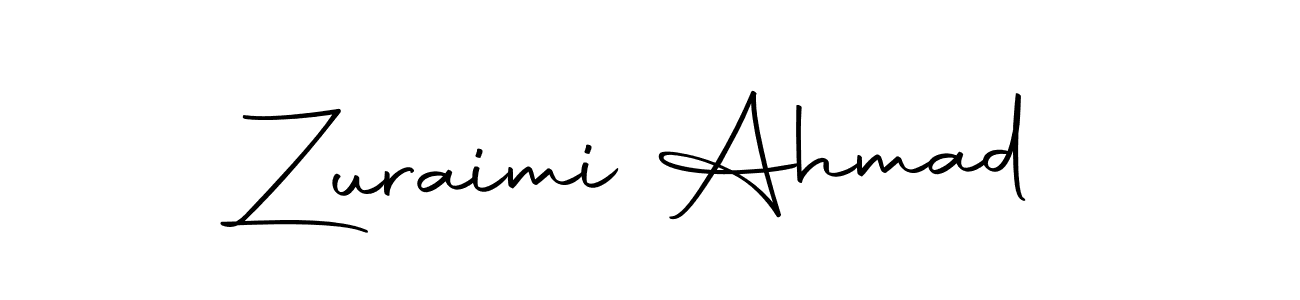 Create a beautiful signature design for name Zuraimi Ahmad. With this signature (Autography-DOLnW) fonts, you can make a handwritten signature for free. Zuraimi Ahmad signature style 10 images and pictures png