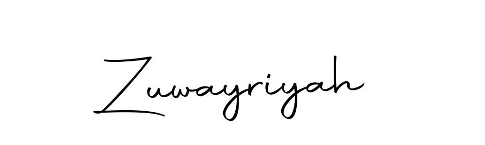 Make a beautiful signature design for name Zuwayriyah. With this signature (Autography-DOLnW) style, you can create a handwritten signature for free. Zuwayriyah signature style 10 images and pictures png