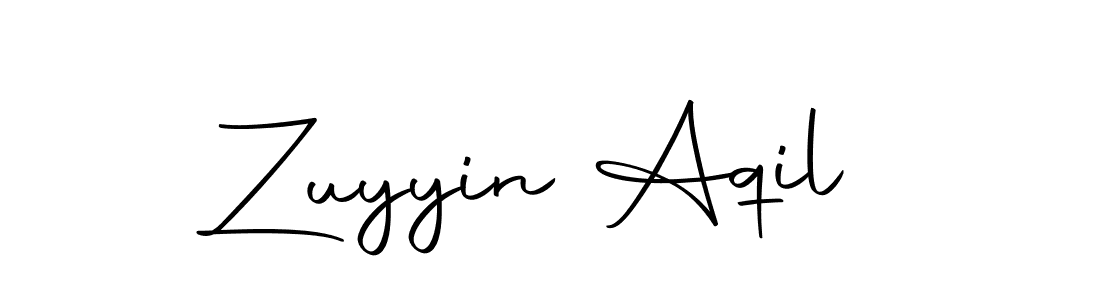Create a beautiful signature design for name Zuyyin Aqil. With this signature (Autography-DOLnW) fonts, you can make a handwritten signature for free. Zuyyin Aqil signature style 10 images and pictures png
