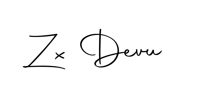 You should practise on your own different ways (Autography-DOLnW) to write your name (Zx Devu) in signature. don't let someone else do it for you. Zx Devu signature style 10 images and pictures png