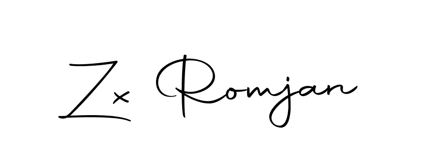 Make a beautiful signature design for name Zx Romjan. Use this online signature maker to create a handwritten signature for free. Zx Romjan signature style 10 images and pictures png