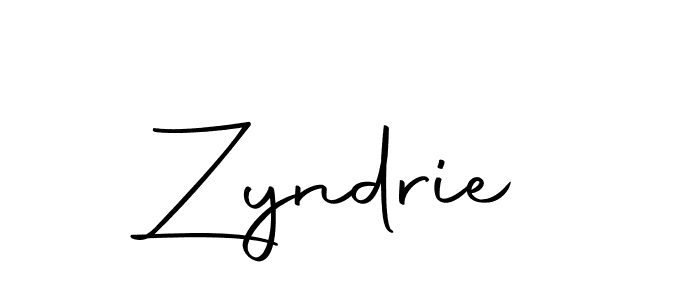 Design your own signature with our free online signature maker. With this signature software, you can create a handwritten (Autography-DOLnW) signature for name Zyndrie. Zyndrie signature style 10 images and pictures png