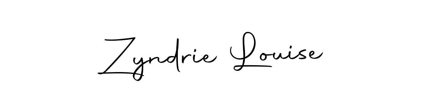You should practise on your own different ways (Autography-DOLnW) to write your name (Zyndrie Louise) in signature. don't let someone else do it for you. Zyndrie Louise signature style 10 images and pictures png