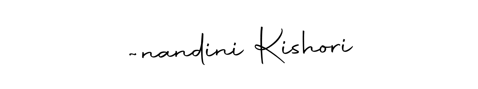 How to make ~nandini Kishori name signature. Use Autography-DOLnW style for creating short signs online. This is the latest handwritten sign. ~nandini Kishori signature style 10 images and pictures png