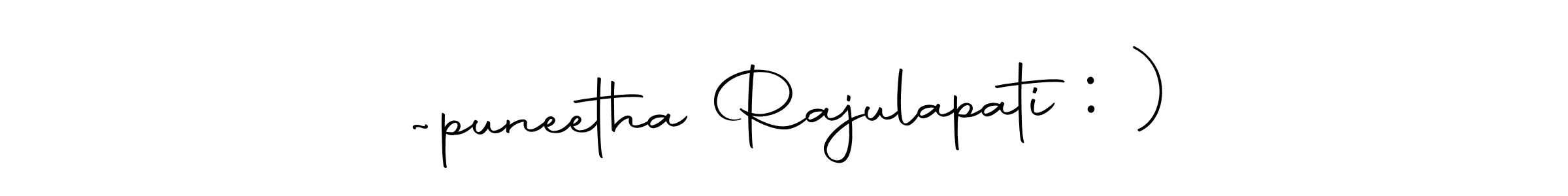 Create a beautiful signature design for name ~puneetha Rajulapati : ). With this signature (Autography-DOLnW) fonts, you can make a handwritten signature for free. ~puneetha Rajulapati : ) signature style 10 images and pictures png