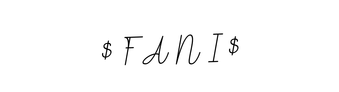 How to make $ F A N I $ signature? BallpointsItalic-DORy9 is a professional autograph style. Create handwritten signature for $ F A N I $ name. $ F A N I $ signature style 11 images and pictures png