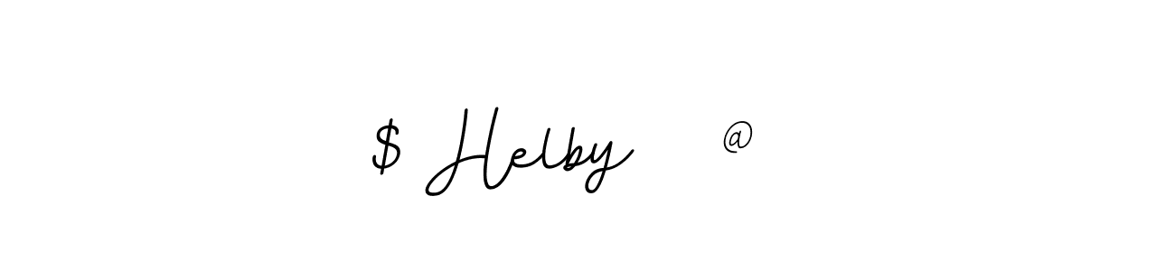 This is the best signature style for the $ Helby   @   name. Also you like these signature font (BallpointsItalic-DORy9). Mix name signature. $ Helby   @   signature style 11 images and pictures png
