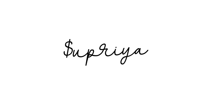 How to make $upriya name signature. Use BallpointsItalic-DORy9 style for creating short signs online. This is the latest handwritten sign. $upriya signature style 11 images and pictures png