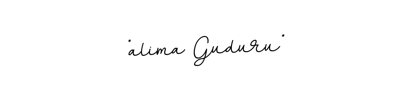 Also You can easily find your signature by using the search form. We will create *alima Guduru* name handwritten signature images for you free of cost using BallpointsItalic-DORy9 sign style. *alima Guduru* signature style 11 images and pictures png