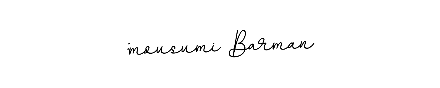 Design your own signature with our free online signature maker. With this signature software, you can create a handwritten (BallpointsItalic-DORy9) signature for name :mousumi Barman. :mousumi Barman signature style 11 images and pictures png